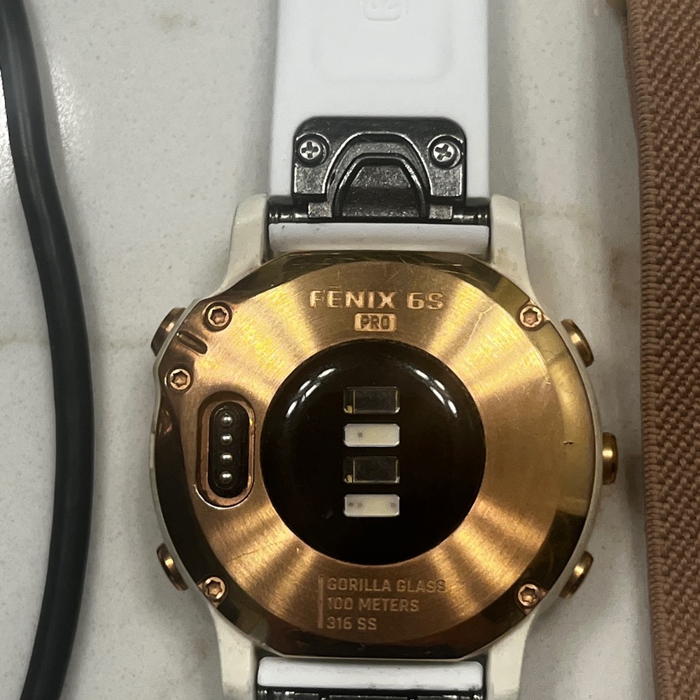 Garmin Fénix 6S Pro Gold and White Smartwatch